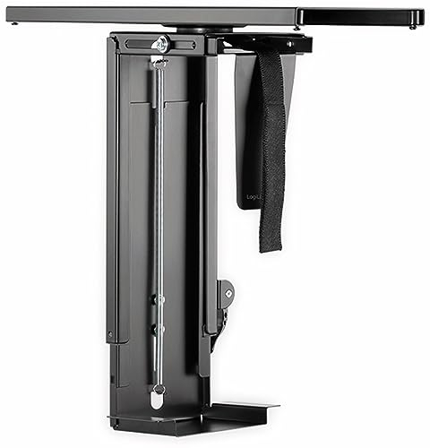 Logilink EO0031 Verstellbarer Untertisch PC Halterung Drehbar 360° mit Variabler Größenverstellung und Schnellverschluss max 10kg