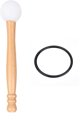 Mazo de madera ,aros tóricos de goma para tocar cuenco de cristal ,accesorio de instrumento musical para tocar cuenco de cristal
