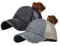 Eohak Distressed Pferdeschwanz-Hüte Baseball für Frauen Messy-Bun Pony-Kappen - - Medium