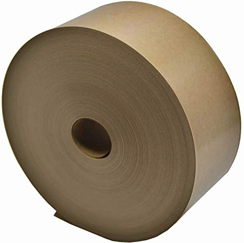 webkaufhaus24 Kraftpapier mit Kern 25mm braun, 60g/m Nassklebeband 60mm x 200m braun unverstärkt, DIN 55475 Klasse 1