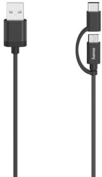 Micro-USB-Kabel, 2in1, inkl. Adapter auf USB-C, USB 2.0, 0,75 m