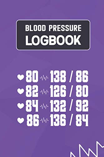 Blood Pressure Log Book: Blood Pressure Tracker Journal to Track, Record & Monitor Everyday BP at Home ( Purple Cover )