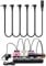 QUUPY 5-Way Right Angle Plug Daisy Chain Power Cable for Guitar Pedal, 5.24 ft, Black, 9V 2A, Noise Isolation, Right-Angle Plugs