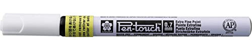 SAKURA Pen-Touch Extra Fine Marker - Fluorescent Yellow - 0.7 mm Line - Writes on Various Surfaces - Suitable for Industrial Use - Pigment Solvent-Based Ink