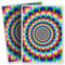 2 x Vinyl Stickers - Rectangle Shape 7x10cm - Psychedelic Pattern Rainbow Art Print Decal Laptop Tablet Luggage Car Bike Sticker #8946