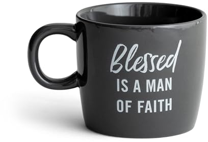 Dayspring Tasse aus Keramik, Motiv: Man of Faith, 473 ml, Grau