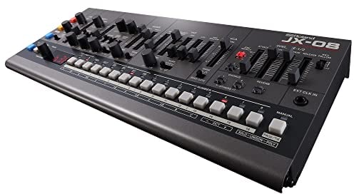 Sintetizador Boutique y módulo de sonido Roland JX-08 – Reedición moderna y compacta del mítico Roland JX-8P de 1985 con nuevos efectos, secuenciador polifónico y más – Ligero, portátil