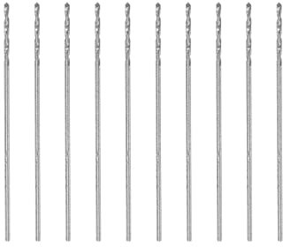 sourcing map 10 Pcs 0.5mm HSS(High Speed Steel) W6542 Micro Drill Bits, Fully Ground Jobber 22mm Length Drill Bit for Mild Steel Copper Aluminum