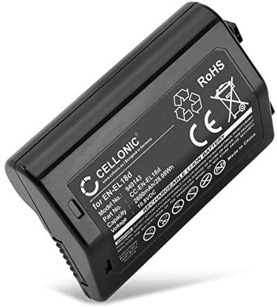 CELLONIC, Batterie pour Caméra, Compatible avec Nikon EN-EL18d, Z 9, D6 (10.8V, 2600mAh)