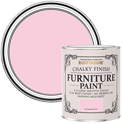 Rust-Oleum Pink Upcycled Furniture Paint in Chalky Finish - My Husband Said No 750ML (SHDRCT908)