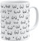 OM3 witzige Kaffeetasse mit Brüsten Titten Tasse Brüste-Muster Keramik Becher 11oz 325ml Rundumdruck Weiss, M945-MUG-WS