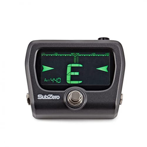 SubZero Chromatic Guitar Tuner Pedal for Bass and Guitar 440Mhz A0 to C8 with Bypass & LCD Display