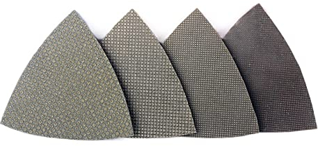 BREFER RHAIYAN 75 mm dreieckige Diamant-Polierpads, galvanisiertes Schleifpad, passend for Multi-Tool wie Fein Multimaster Renovator