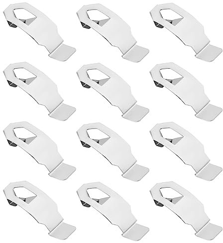 YINETTECH 12pcs Cadre Photo Clips Attache de Cintre Illustration Plaque Arrière Matériel de Fixation en Métal Clip de Cadre Ressort Tour Clip Suspendu Fournitures Ton Argent 35x13mm
