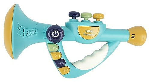 IIROMECI Musikinstrumente Spielzeug für Kinder – Kleinkind-Trompeten-Spielzeug, Baby-Lernspielzeug für Mädchen und Jungen im Alter von 1–3 Jahren (blau)