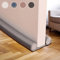 HIZH Draft Excluder for Doors - 96cm, Efficient Noise Blocker, Cold Air Stopper - Energy-Efficient Bottom Door Seal, Weather Stripping Under Door Draught Excluder for the Bottom of Your Door,Grey