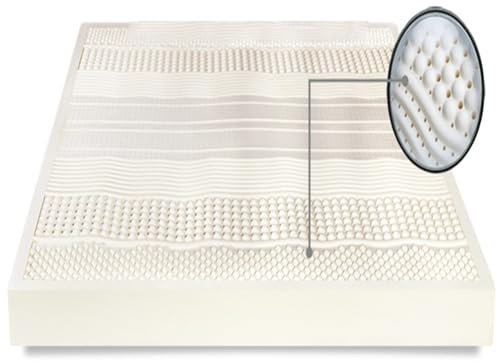 ARyako 100% Natur-Latex Matratze,Kompression Und Keine Verformung, Wabenporenbelüftung, Weich Und Bequem,Naturkautschuk Matratze,3in,90x200cm(35x79in)