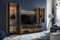 Komodee Wohnwand Wohnzimmerset Tivoli Medio, Schwarz/Wotan, Breite 245cm x Höhe 159cm x Tiefe 35cm, ohne LED, für Wohnzimmer, Schlafzimmer