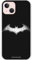 Personalaizer Schutzhülle für iPhone 15, aus weichem TPU-Silikon, transparent, Design Batman Logo weiß