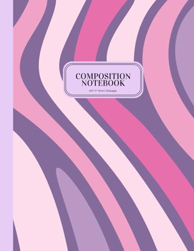 Composition Notebook: Pastel marbling, 8 mm 8.5″×11″ 120 pages, White paper, Includes weekly scheduler and notepad