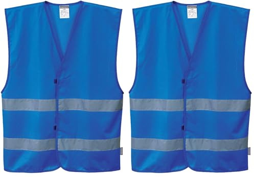 Portwest Iona Vest, Size: L/XL, Colour: Royal Blue, F474RBRL/XL (Pack of 2)