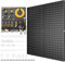 DEMEDO Stecktafel, Metall-Stecktafel-Set, 78-teilig, robuste Stecktafel, Wand-Organizer mit Haken für Werkzeugorganisation, Stecktafeln für Wände, schwarze Stecktafel für Garage, Bastelraum, Küche,