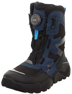 Superfit Jungen Rocket Warm Gefütterte Gore-tex Schneestiefel, Schwarz Türkis 0030, 35 EU