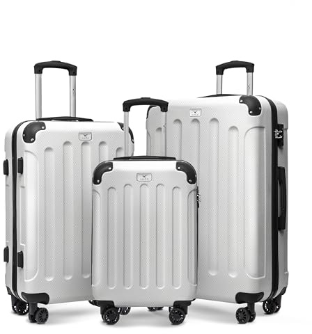 LUGG Travel Suitcase Set - Skywander 3-Piece Hard Shell Luggage, 20 24 28 Strong & Lightweight with Secure TSA Lock, Smooth 360° Wheels & Resilient Handle - Airline Approved