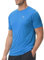 MoFiz Camiseta Anti UV Hombre Rashguard Secado Rápido Manga Corta Transpirable Surf Correr Natación Azul EU M