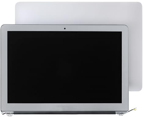 WARWOLFTEAM Pantalla LED LCD FHD de 13.3 pulgadas de repuesto con bisagra completa compatible con MacBook Air 13 A1466 2013 2014 2015 2016 2017 MJVE2XX/A(plata)