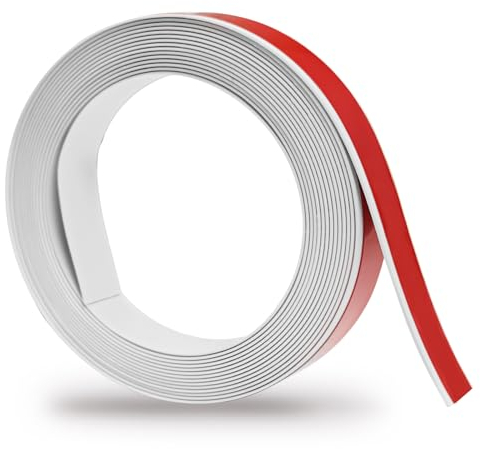 Cinta de canto autoadhesiva, 18 mm x 6 m Canto Melamina Blanco, Canto lan de trabajo seguro sin planchado, borde de canto blanco para estantes, paneles de madera