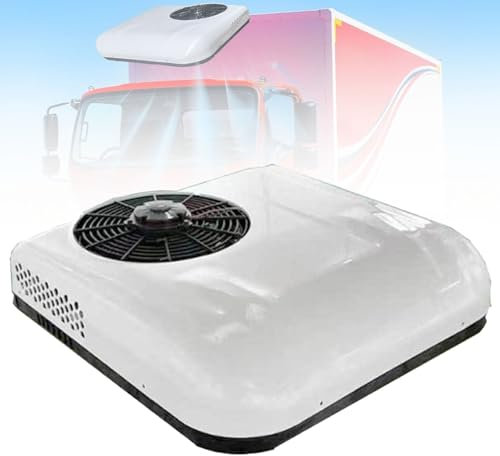 RV Rooftop Air Conditioner, 12V/24V Parking Air Conditioning for Minivans, Camper Air Conditioner for RV BUS Truck Vehicle Motorhome, Excavator Truck, Bus, Van,12V