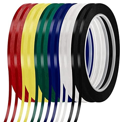Sweetness 12 Rolls 1/8 Whiteboard Tape, Needle Strip Tape, Dry Wipe Board Tape, Self-Adhesive Graphic Grid Marking Tape, 216 Feet Per Roll