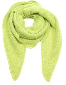 Faera XXL Dreieckstuch Bouclé elastisch weiches Cozy Material, Farben:Neongelb, Größe:One Size