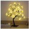 Glomora LED-Tisch-Bonsai-Baum-Lampe, USB-Baumlampe, Weihnachts-Schlafzimmer-Dekoration, Tisch-Nachtlicht (White 24 Lights Rose)