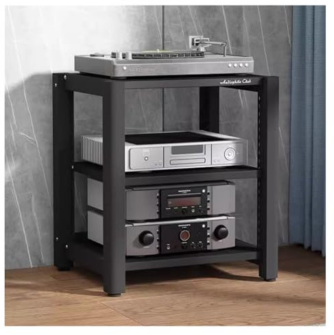 mobile stereo hi fi rack hifi Supporti Multimediali A 3 Livelli For Soggiorno Scaffale Angolare Piccolo E Resistente Rack For Componenti Audio Vedio Stereo, Lettore CD DVD Giradischi TV Altoparlante A