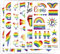 Lotsdonxia 10 Sheets of Gay Pride Temporary Tattoos Waterproof LGBTQ Personality Face Makeup Stickers for Party Decorations and Celebrations Festivals (Style B)