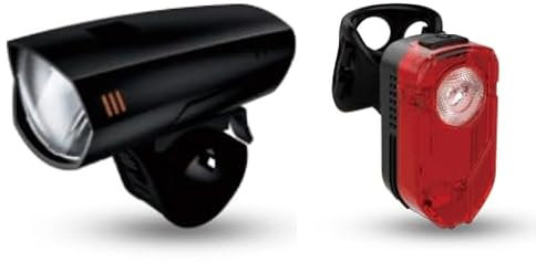 Realky Juego de luces para bicicleta, homologadas por StVZO, juego de luces LED para bicicleta, IPX5, resistente al agua, recargable por USB, juego de iluminación para bicicleta con luz delantera y