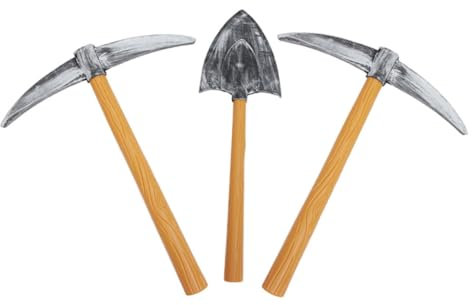 Cabilock Juego De 3 Accesorios De Pala y Pico De Juguete Disfraz De Enano Pico De Espuma Para Halloween
