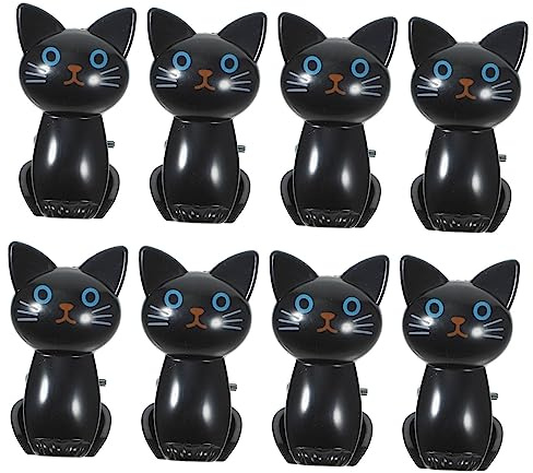 Pinces de Conservation des Aliments de Chat, 8 Pièces Noir | Plastique Haute Dureté, Pince pour Fermer Sachet Alimentaire, Clips Nourriture