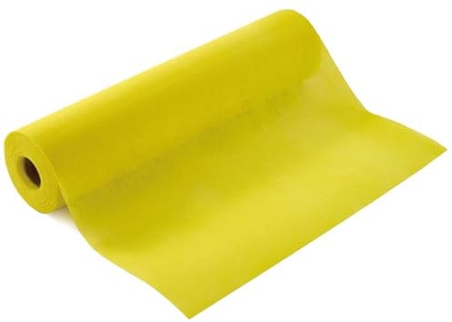 Vlies Tischläufer Pastell Gelb (30 cm x 25 m) – dekoratives Einweg Tischband Modernes Tischband für Geburtstage, Hochzeiten, Weihnachten, Bunte Partydeko