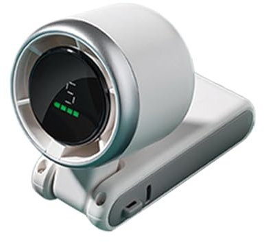 Rukjmqi Portable Handheld Fan - Folding Portable Desk Hand Fan | USB Rechargeable, Long Battery Life, 5 Speed Adjustable for Travel/Outdoor/Indoor