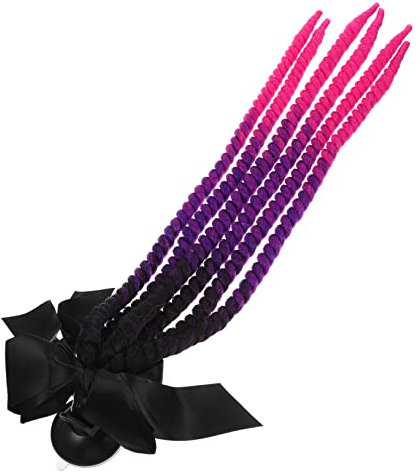 Alipis Motorrad Helm Dreadlocks Pferdeschwanz Dekoration Langlebig Und Sicher Schwarz Violett Rot Helm Schmuck Für Motorradfahrer Individuelle Helmverzierung