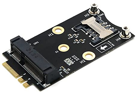 Bortivier PCI-E to M.2 A/E Mini PCIE Wireless Network Card to M2 NGFF Key A+E Wifi Card Raiser Adapter with SIM Card Slot for WiFi/WWAN/LTE Modules