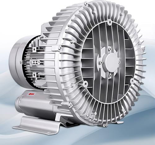 CIELOBLOEN Ensemble Soufflante Et Pompe D'aquarium Régénératrice Commerciale - Système D'aspiration Silencieux pour Bassins à Poissons, Hydroponie Et Dépoussiérage Industriel,120W/220V