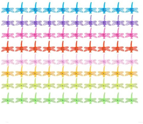 Kelisdi Libellen-Clip, Orchideen-Clip, Orchideen-Clip, Blumen und Ranken-Clips für Stängel, Reben, Urlaub, Licht-Clips, 80 Stück