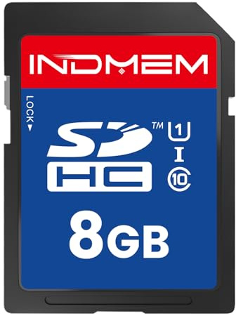 Scheda SD da 8 GB, 1 confezione UHS-I U1 classe 10 8G SDHC Flash Memory Card compatibile con fotocamere digitali, computer, fotocamere Trail