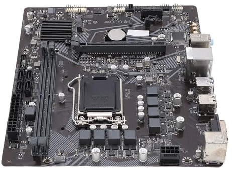 Fabater Placa Base de Computadora, H510M S2 DDR4 3200MHz Placa Base para Juegos para Procesadores de CPU de 10.a y 11.a Generación I5 10400 I5 11400, PCIe 3.0 X16, M.2, DVI