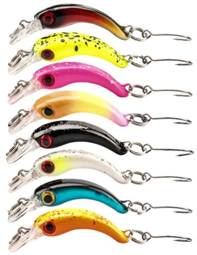CATZUM Set di 8 Cucchiaini da Pesca, Esche Rotanti per Trota con Amo Singolo, Artificiali Spinner per Pesca in Acqua Dolce e Salata (Multicolore)