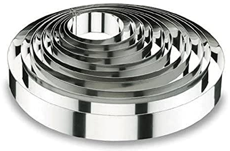 LACOR 68608 Kuchen/Ausstechformer, rund 8 x 6 cm | Aus lebensmittelechtem Edelstahl gefertigt; hohe Korrosionsbeständigkeit und Haltbarkeit im täglichen Gebrauch